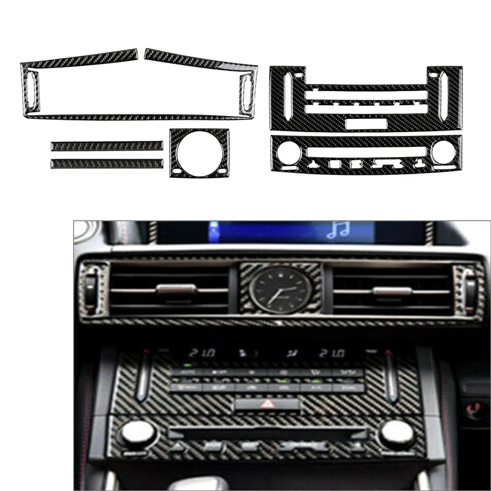 

Автомобильный набор накладок на вентиляционное отверстие из углеродного волокна для компакт-дисков переменного тока для Lexus IS250 IS350 IS-Series 2014 2015 2016 2017 2018, АБС-пластик