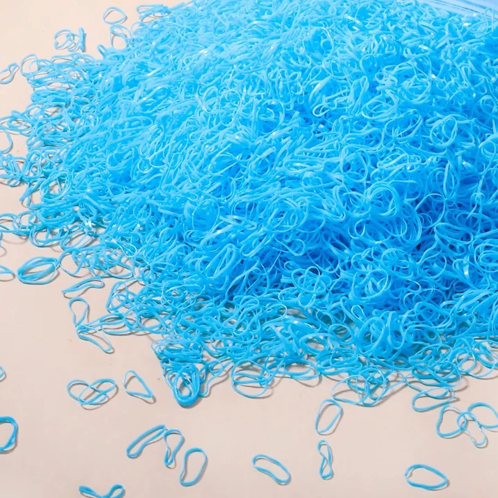 500/1000/2000 stücke Mädchen bunte Einweg Gummiband Haar gummis Stirnband Kinder Pferdes chwanz Halter Bänder Kinder Haarschmuck