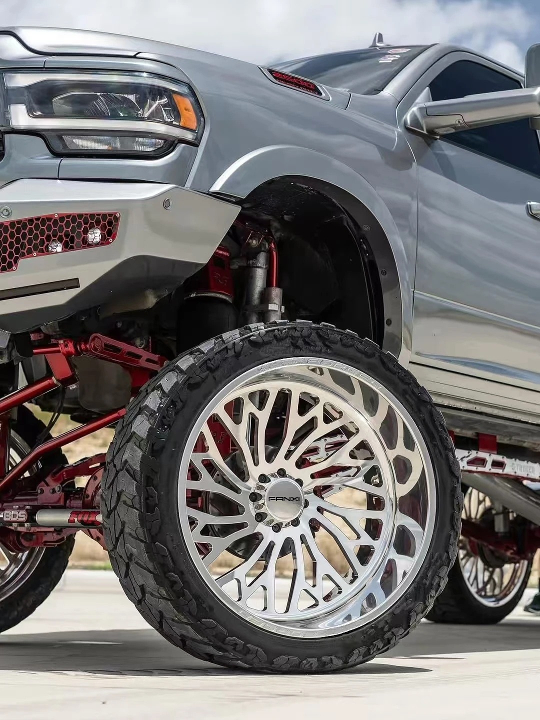 FANXI Deep Chrome Forged Wheels 22 24 26 28 30 Inch 6x139.7 5x139.7 8x180 8x170 8x6.5 22x12 24x14 26x16 Rims with Floating Caps