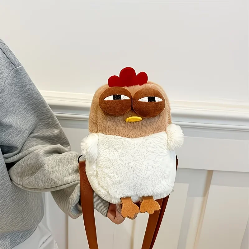 1 Chicken Crossbody Bag, Detachable Shoulder Strap - Lightweight and Soft Single-Shoulder Bag, for Daily Use and as an Accessory