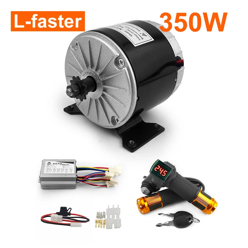 24V36V 350W Electric Brushed DC Engine Kit Replacement 25H Chain Drive Motor Kit For Cart Motocross Gokart Minibike E-bicycle