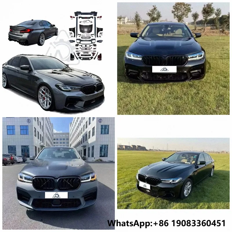 New Arrival for 5 Series 2011-2017 F10 Convert to 2023 G30 M5 Style Hood Headlight Bumper Grille Fender Taillight Bodykit