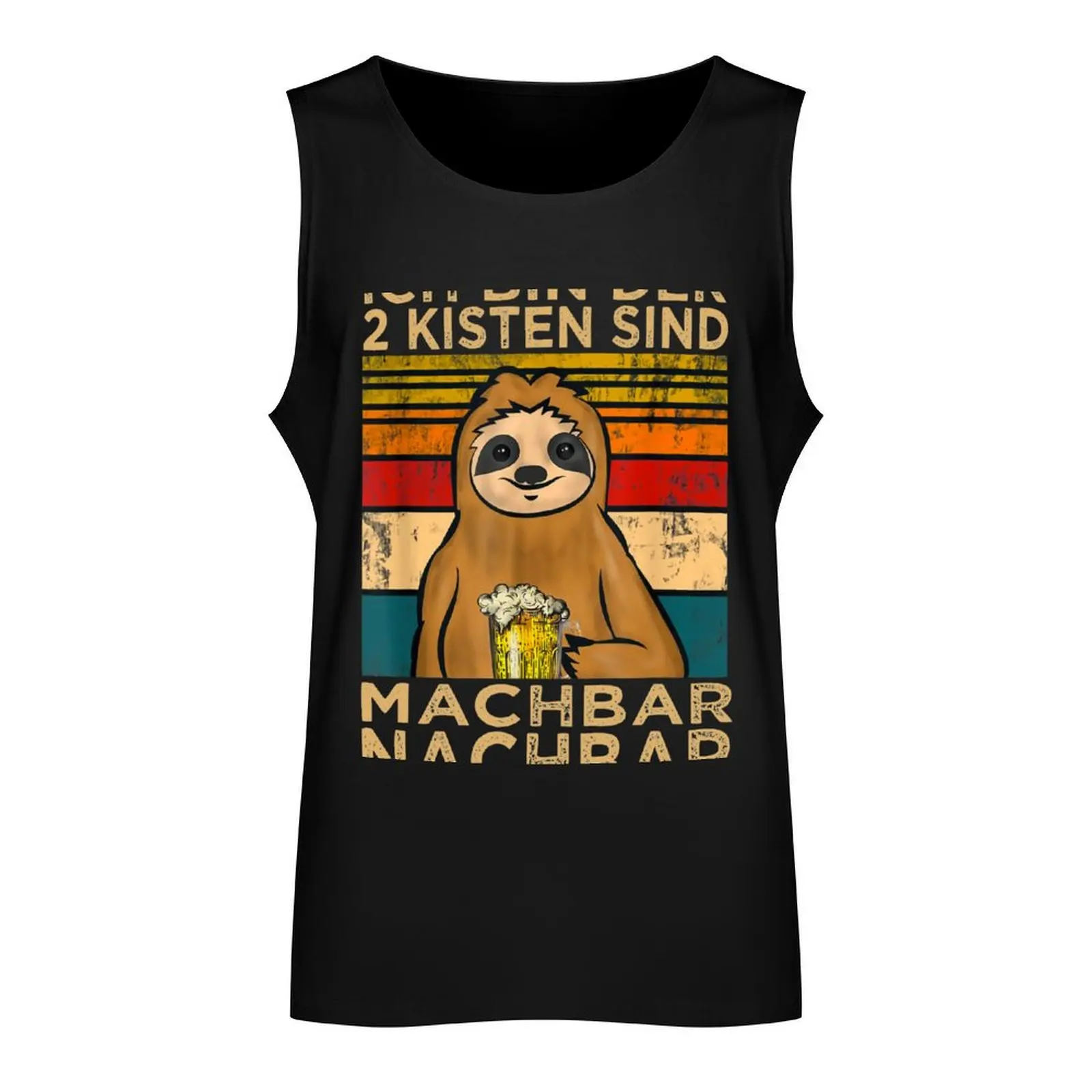 2 Kisten sind machbar Nachbar Nachbarschaft Faultier Tank Top Vest for boy sexy clothes men