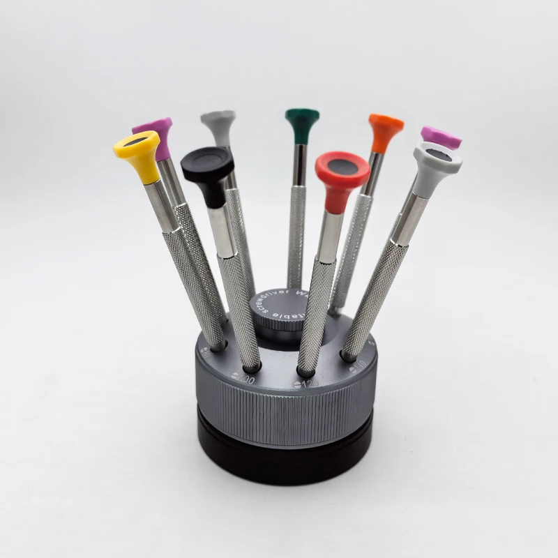 ไขควงความแม่นยําสูงชุด 9 ชิ้นสําหรับช่างซ่อมนาฬิกานาฬิกาซ่อมเครื่องมือ, สแตนเลส, อะไหล่ 9 ชิ้นใบมีด, คุณภาพสูง