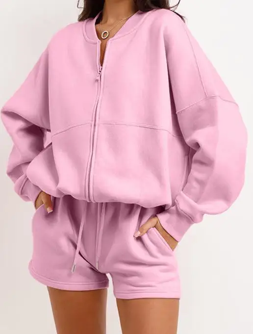

Women's Clothing 2025 Autumn and Winter Casual Style Long Sleeved Sweatshirt Jacket Short Two-Piece Set Fashionable Retro Set