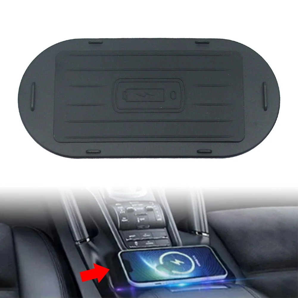 Auto Storage Box Wireless Charger Phone Charging Pad For Porsche Cayenne 2011 2012 2013 2014 2015 2016 2017