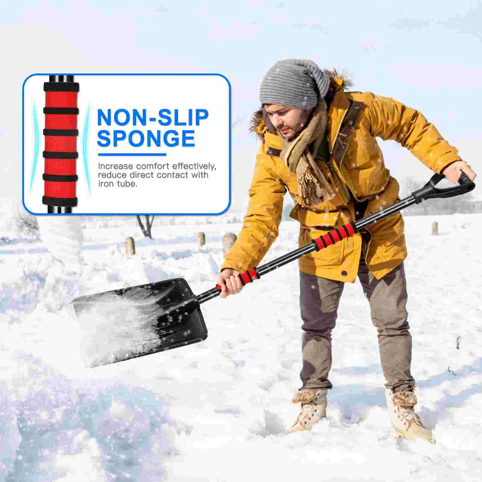 Efficient Snow Removal Ice Scraper Removing Tool Remover Portable Detachable Effortless