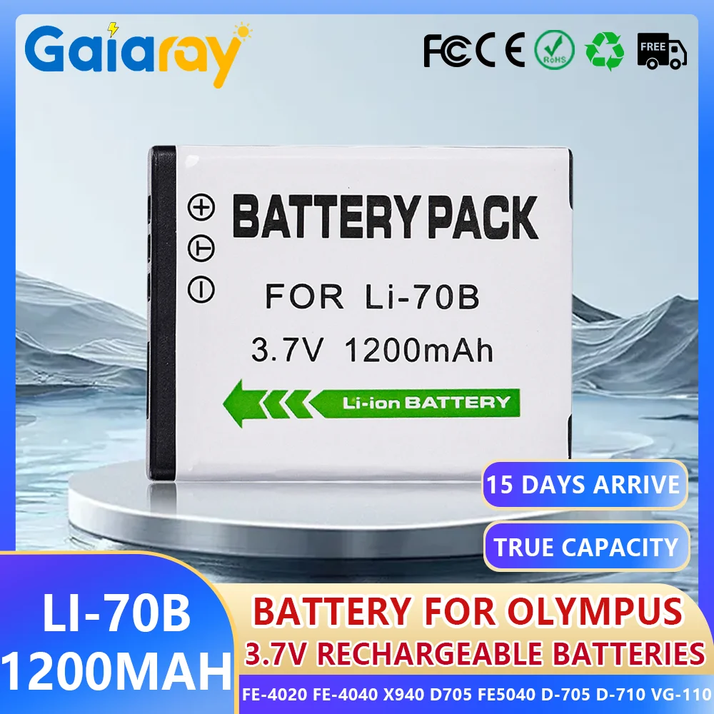 

1200mAh Li-70B Li 70B Li70B Camera Battery For Olympus FE-4020 FE-4040 FE4020 X940 D705 FE5040 D-705 D-710 VG-110 VG-140 FE-5040