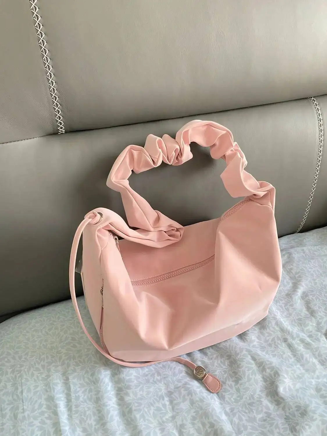 Bloom Haruku Pink Hobos Purse Women New Pu Leather Chic Casual Crossbody Bags Ladies Large Capacity Messenger Bag Y2k