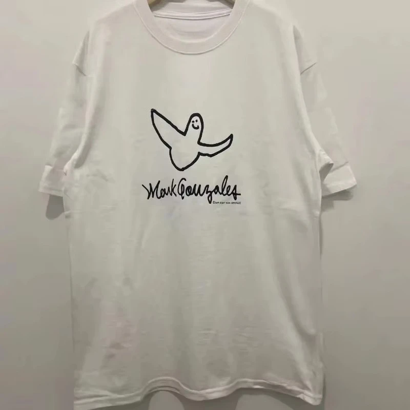 

Korean Brand Fashion Trend Pure Cotton T-shirt Exquisite Printing Men's and Women's Round Neck Casual Loose Short-sleeved Shirt