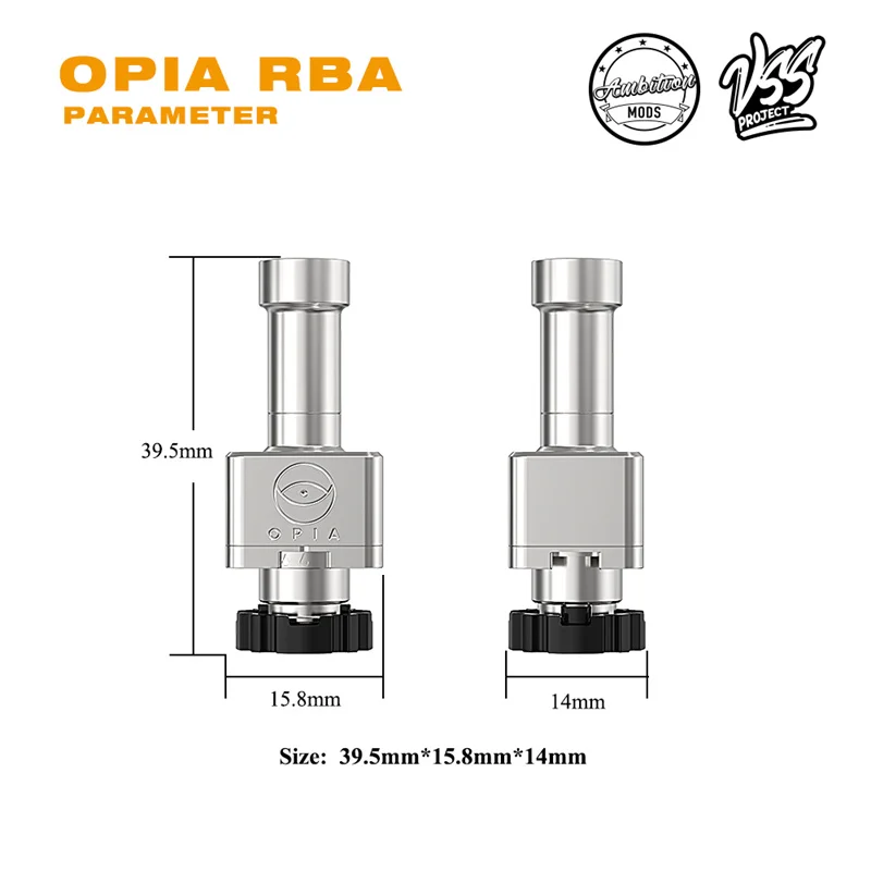 

Ambition Mods Opia RBA Vapeshell Atomizone's For BB Billet Box Boro Tank Cthulhu Pulse AIO Mod With 0.8/1.0/1.2/2.0mm Air Pins