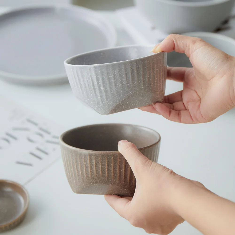 Cream Style Rice Bowl Creative High Value Home Dessert Ceramic Tableware Soup Bowl