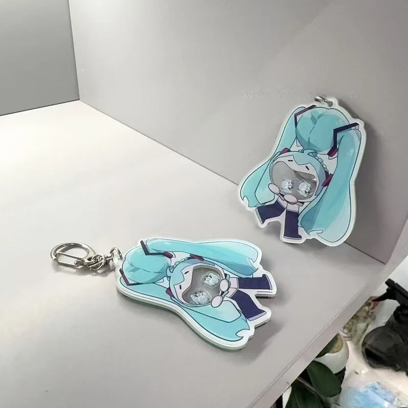Acrílico HATSUNE MIKU Chaveiro Bonito Anime Shaker Charme Melhor Amigo Presente Acessórios Cosplay