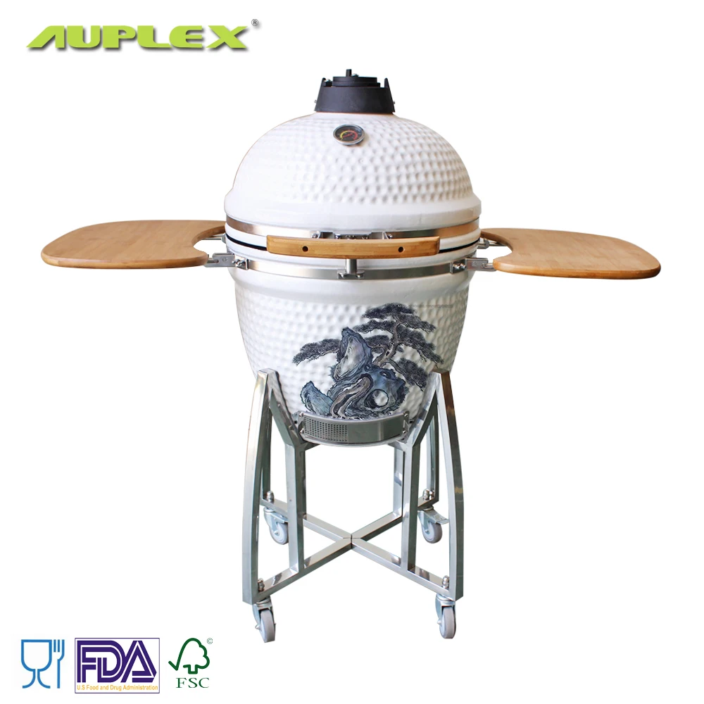 

Auplex Parrillas Fumeur Garden Oval Barbeque Outdoor Charcoal BBQ Ceramic Grill Kamado Joe 21 Inch