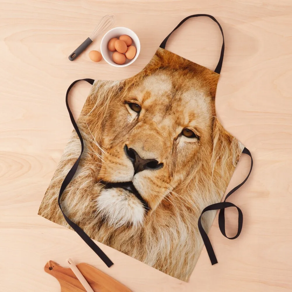 

Photo - Animals - Lion - Cub, Adult, Couple Lion 6 Design Apron Bib For Kitchen New year's Dress Apron