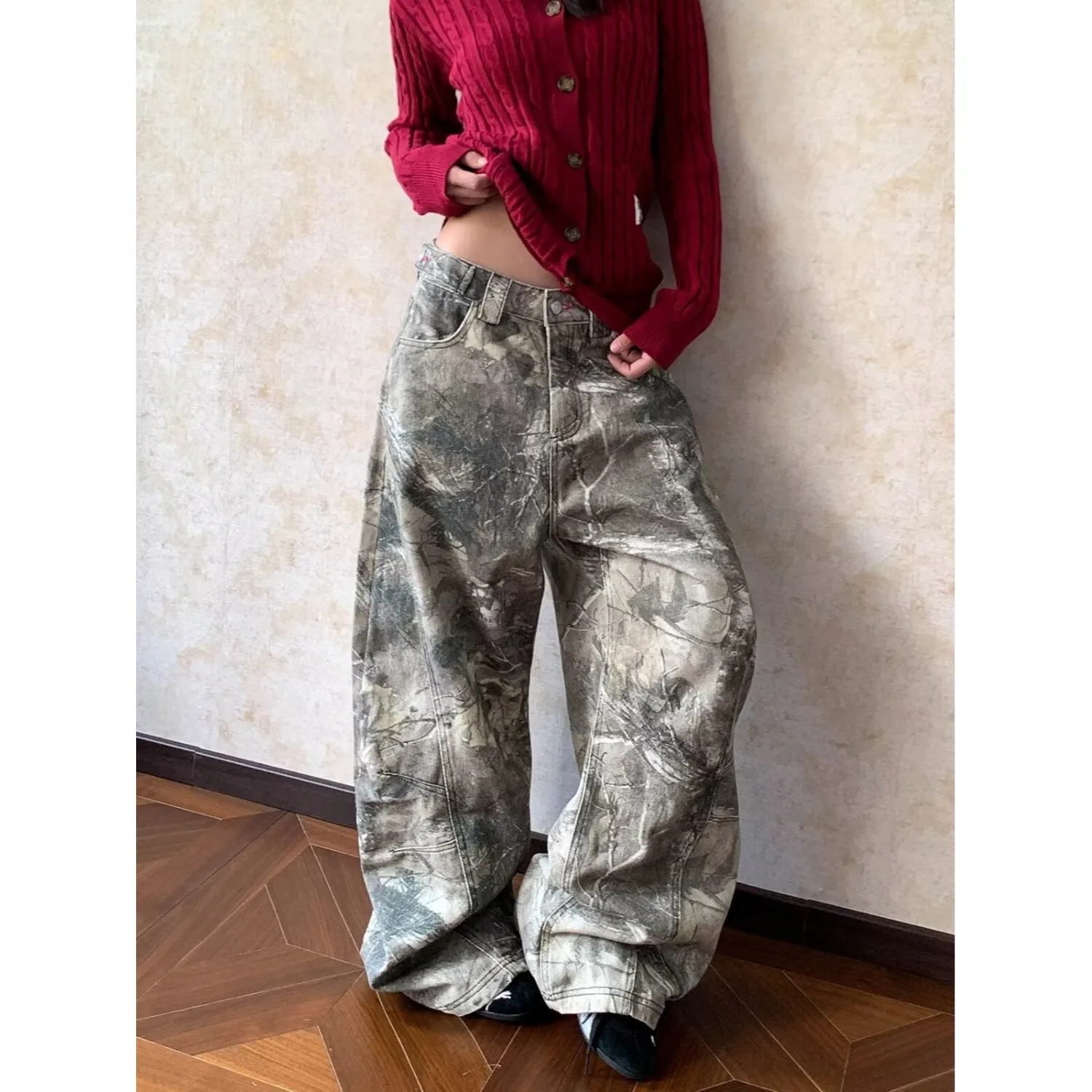 Minimalist Fashionable Artistic Trendy Japanese Jeans Ins Harajuku Lazy New Style Temperament Pants