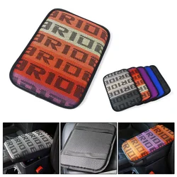 JDM Fabric Car Armrest Pad Cover Center Console Box Cushion Mat Fit For Universal Auto Tuning Racing