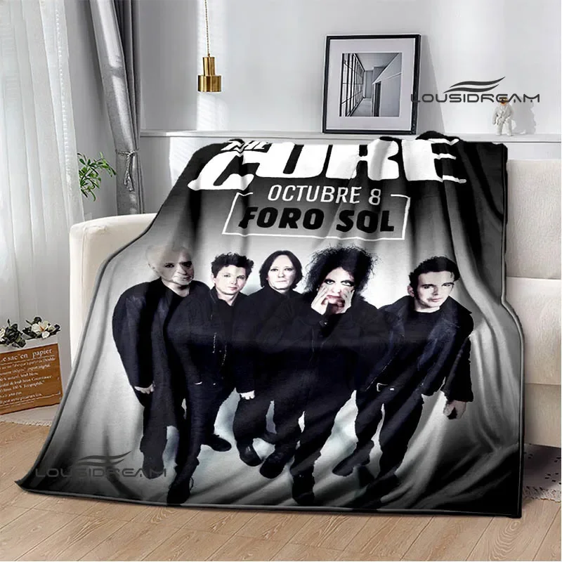 Rock band The cure Printed blankets picnic blanket Warm Flannel blankets Soft and comfortable blanket bed linings Birthday Gift