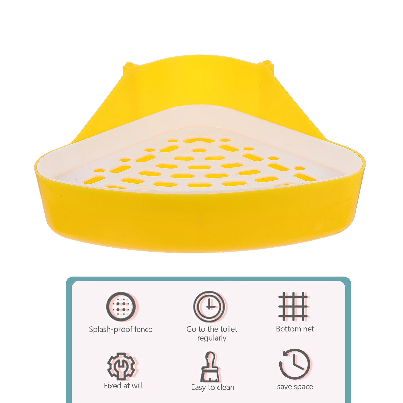 

Small Pet Toilet Mini Plastic Triangular Rabbit Litter Box For Bunny Guinea Pig Hamster Potty Training Corner Pet Supply