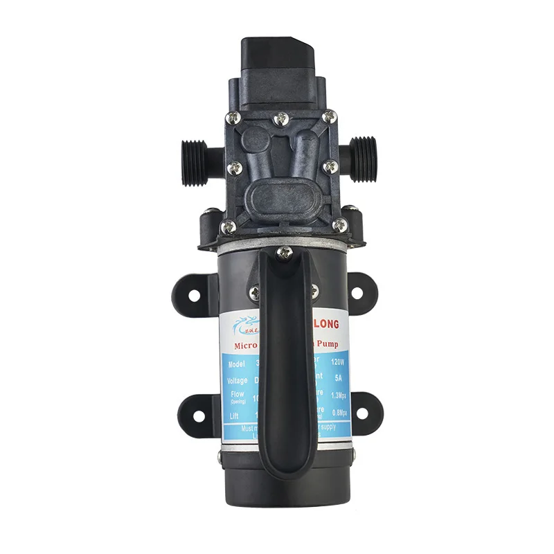 

3210YD-24-120FS Микро мембранный насос 24 В 120 Вт для бытовой и автомобильной чистки, водяной насос для полива сада с высоким расходом