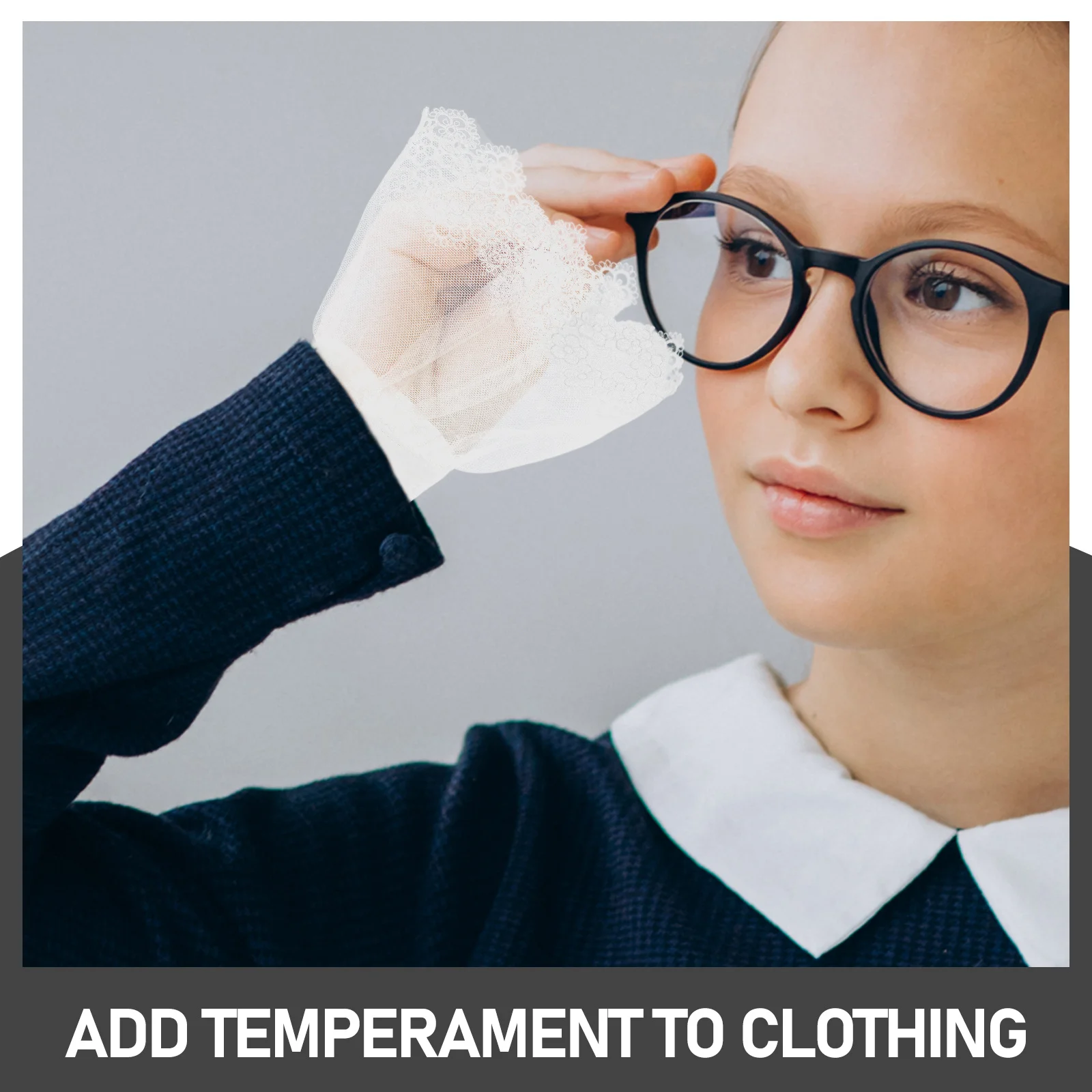 1 Pasang Manset Pergelangan Tangan Berenda Elegan Lengan Palsu Wanita Aksesori Dekoratif Manset Berenda Modis Lengan Palsu