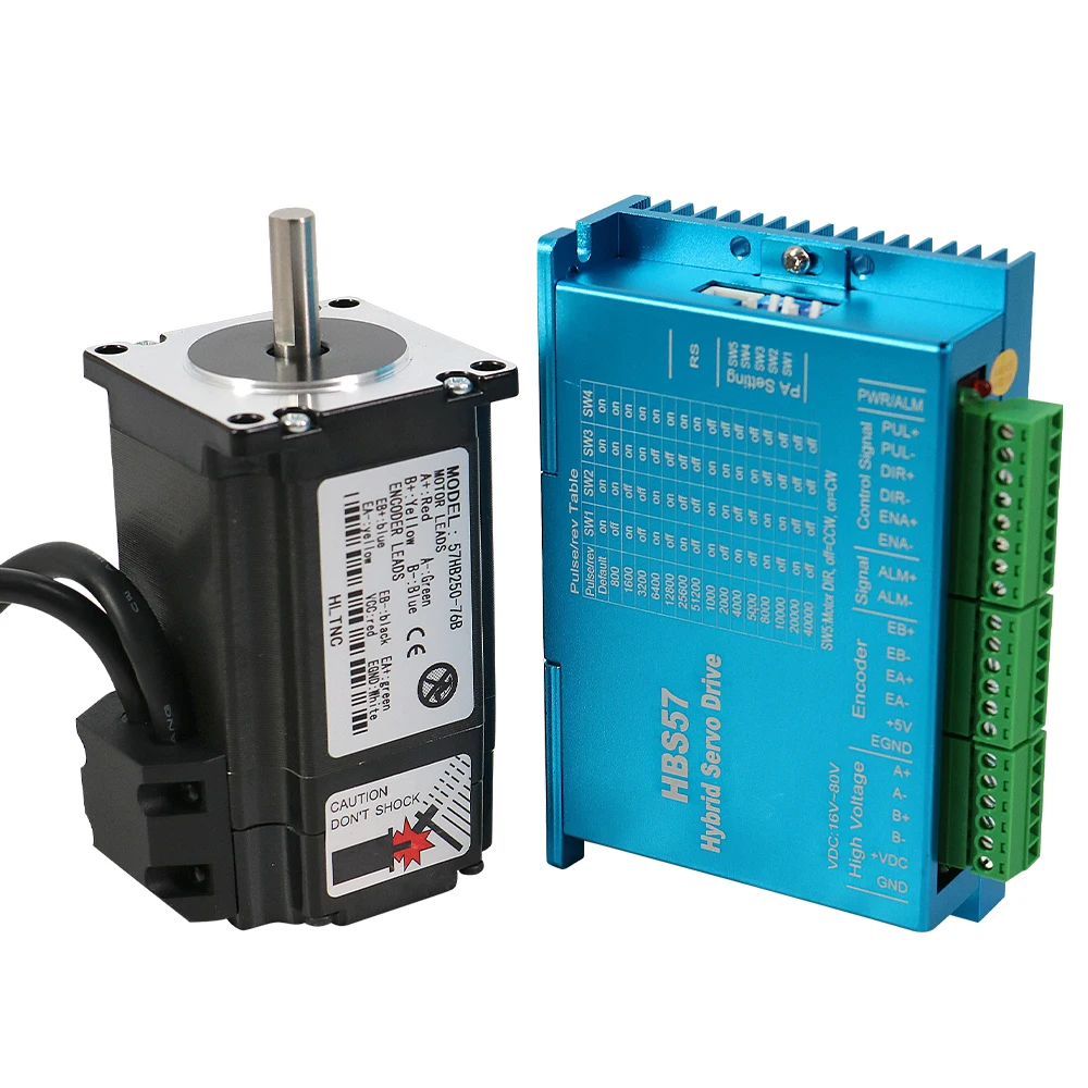 

Nema23 Closed Loop Diameter 8mm Hybrid 57 1.2Nm Nema 23 Stepper Motor Kit With Drive