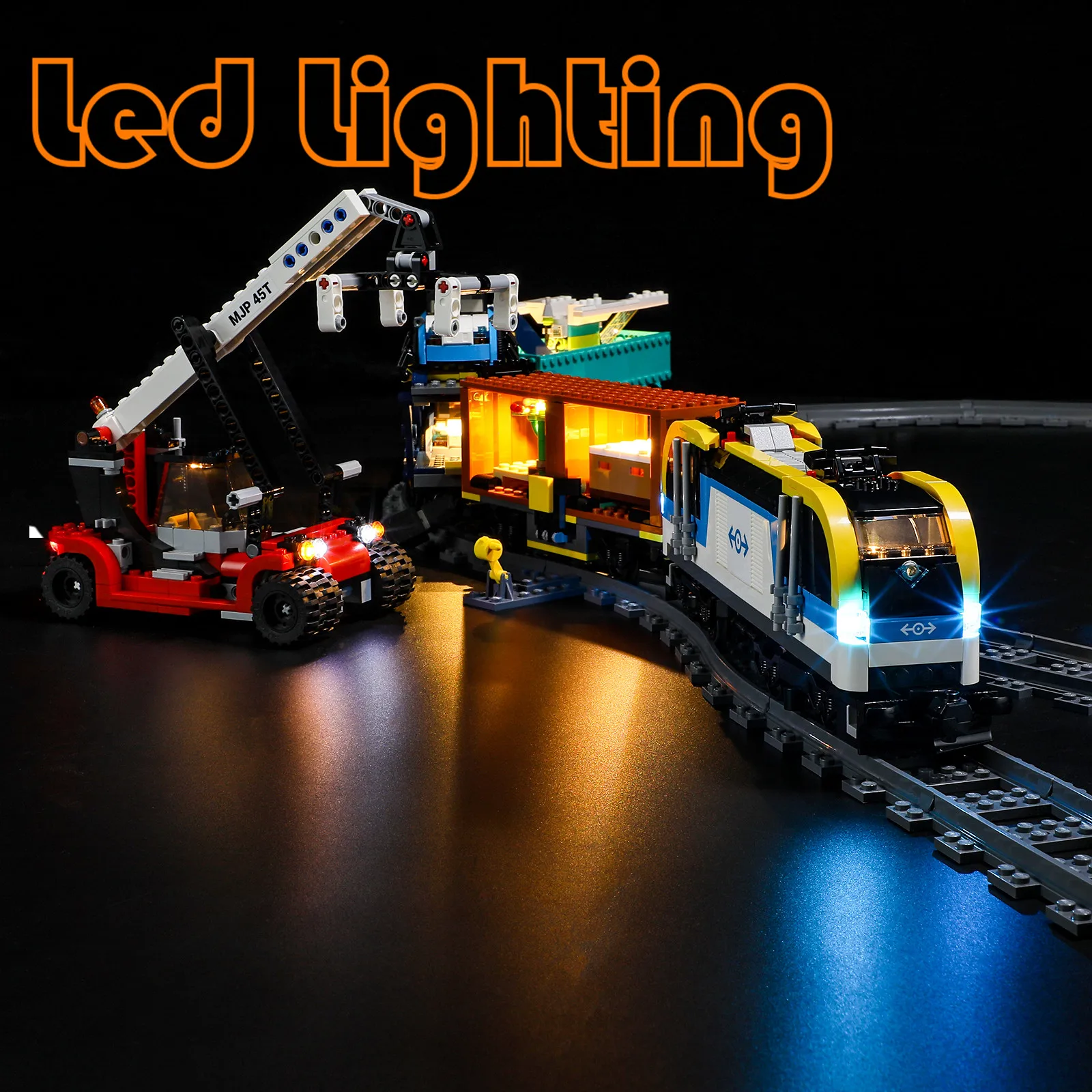 

City Lighting Set For 60336 Freight Cargo Train Technic Movie Not Include Building Block (Only Led Light Kit)