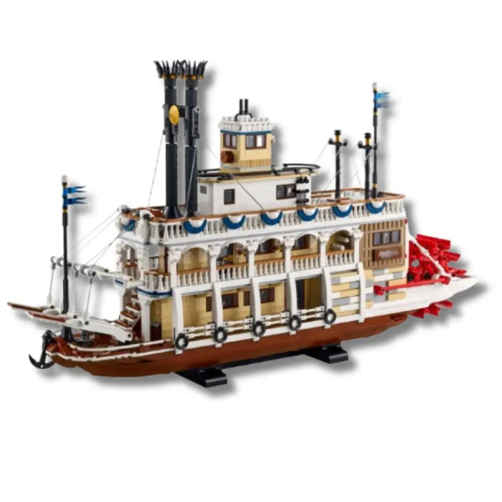 2025NEW 4090P 21356 Steam Creative River Steamboat blocs de construction modèle de navire Transport briques jouets cadeau de noël pour enfant adulte