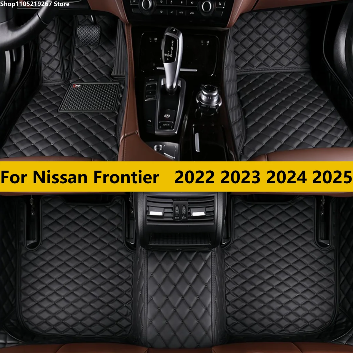 

Автомобильные коврики для Nissan Frontier 2022 2023 2024 2025, полный комплект, кожаные, для пола салона, автоаксессуары