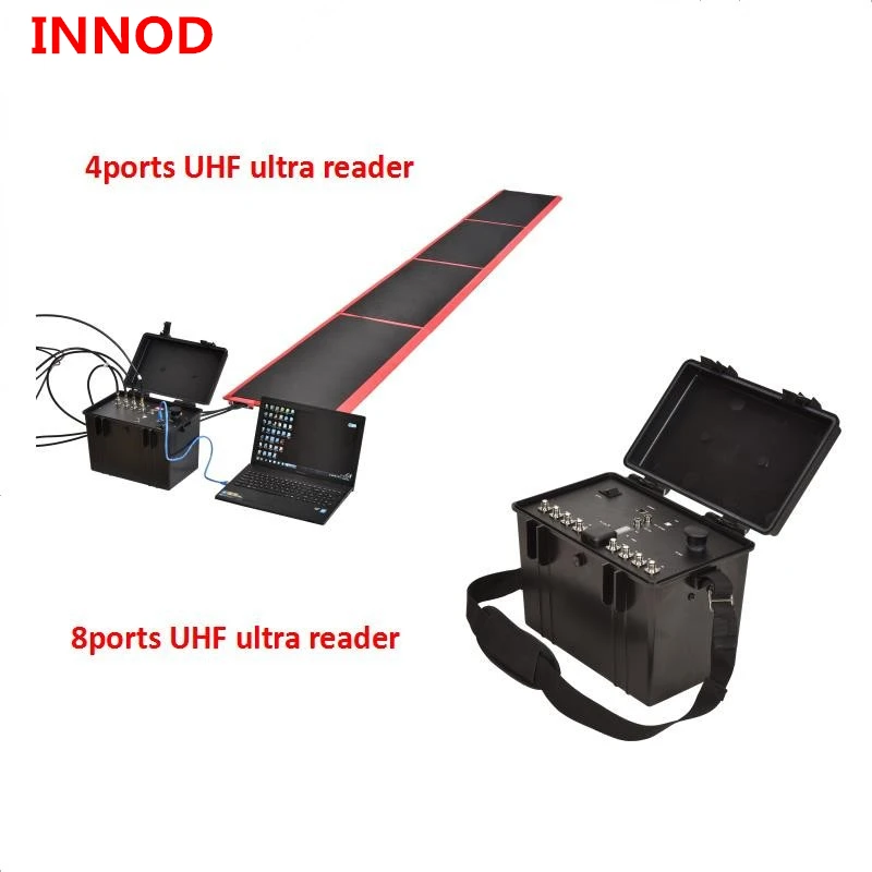 860Mhz-960Mhz running race timing system Impinj R2000 chip multiple tag passive uhf rfid reader writer with floor mat antenna