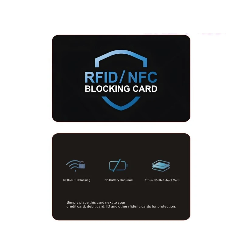 Ochrona RFID Karta Bezpieczeństwa Karta Debetowa Karta Kredytowa Ochrona Paszportu Bloker Sygnału NFC Blokada ID Ochrona ATM Etui na Kartę