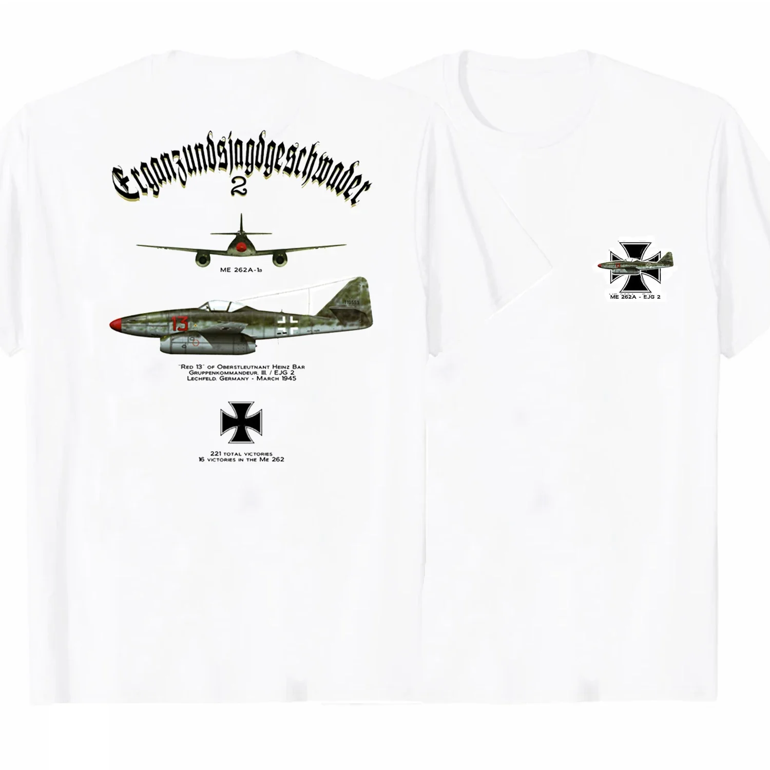 

WW II German Air Force Me-262 Jet Fighter T-Shirt 100% Cotton O-Neck Summer Short Sleeve Casual Mens T-shirt Size S-3XL