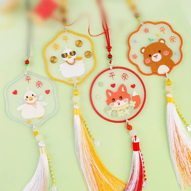 cartoon Embroidery diy Handmade Cross Stitch animal sachet Decor Jewelry Sachet Pendant Girlfriends Gift Ornament Needlework