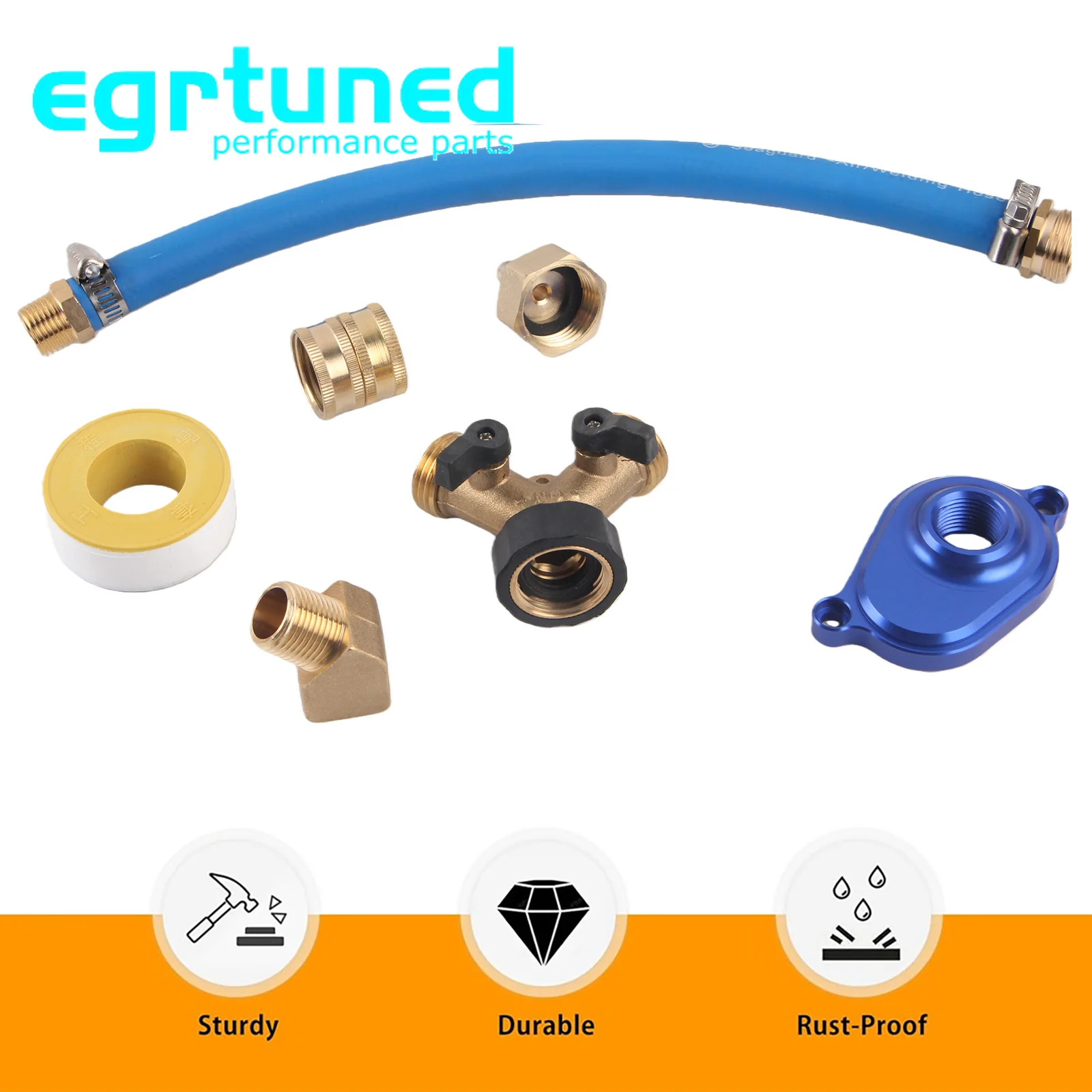 

Oil Cooler Flush Kit For 2004-2010 Ford E-350 E-450 Super Duty "Y" Port and Aluminum Anodize Adapter