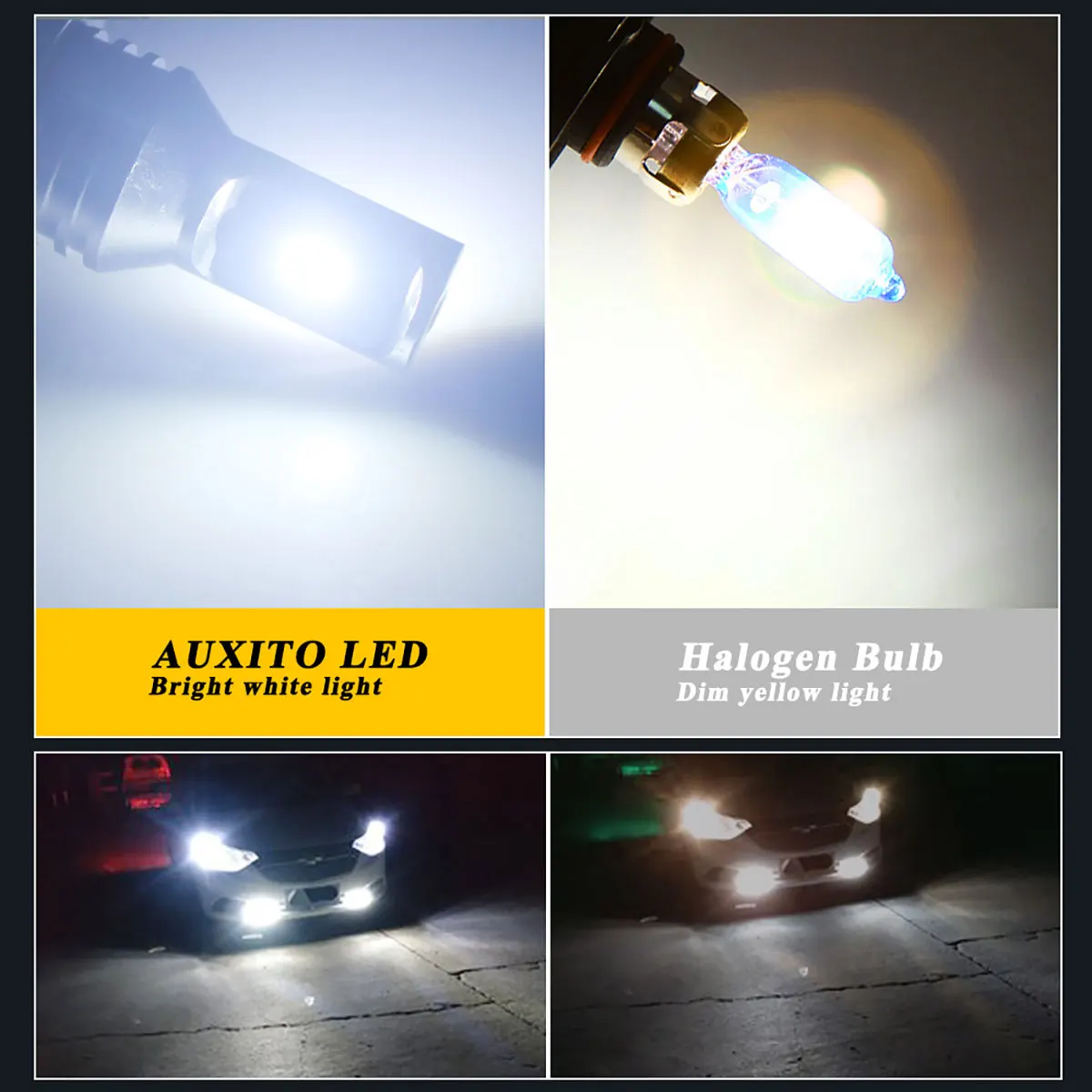 2PCS H3 H7 Led Double Sided 2SMD Fog Light 3570chips 12V for Car Fog Lamp Daytimes Driving Light Running Light Headlight Light