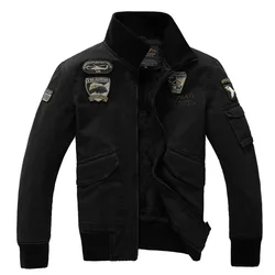 Men Air Force Jaquetas Military Style Multi Pockets Tooling Jackets Male Winter Bomber Jackets Quality Man Cotton Cargo Coats