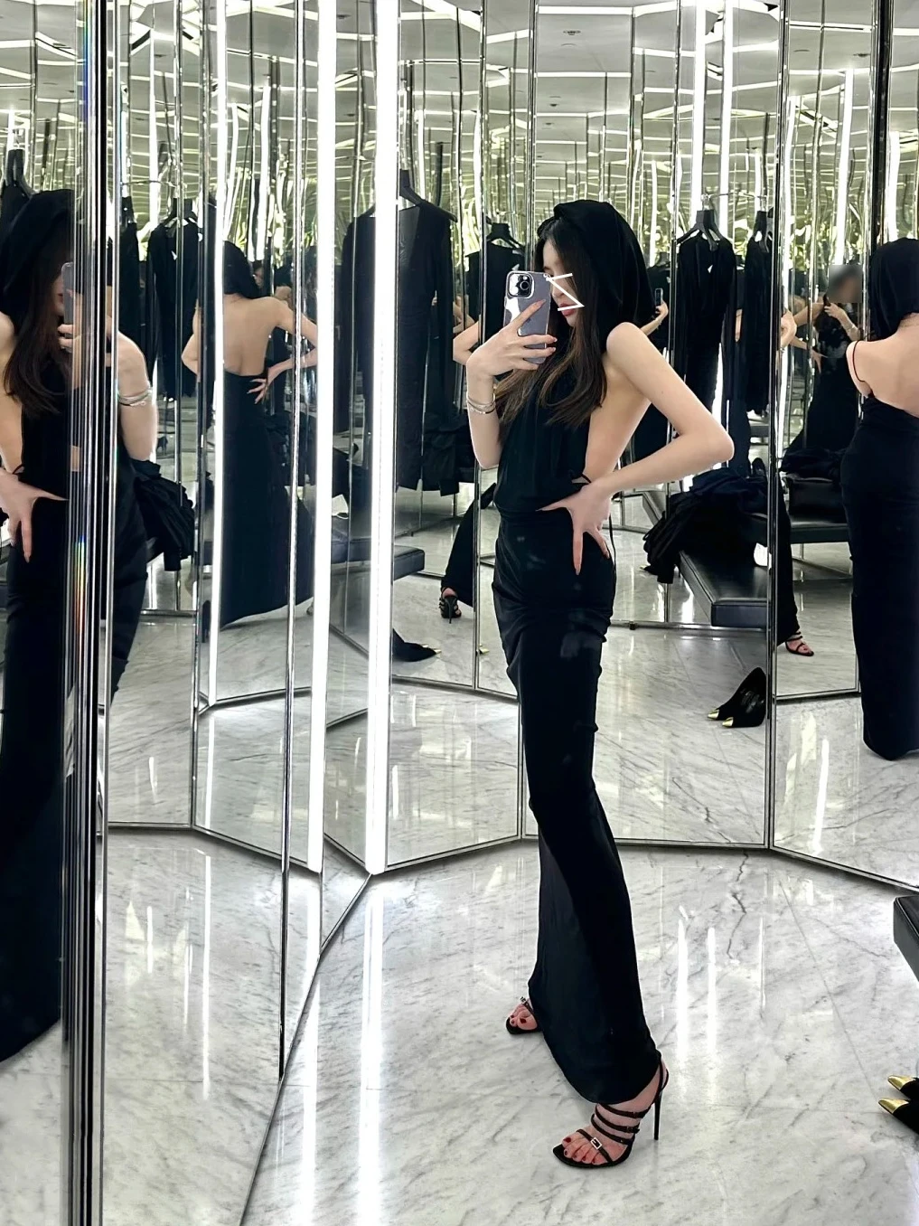 

Элегантное вечернее платье с разрезом, приталенное, с высокой талией, из полиэстера, для весны и лета...