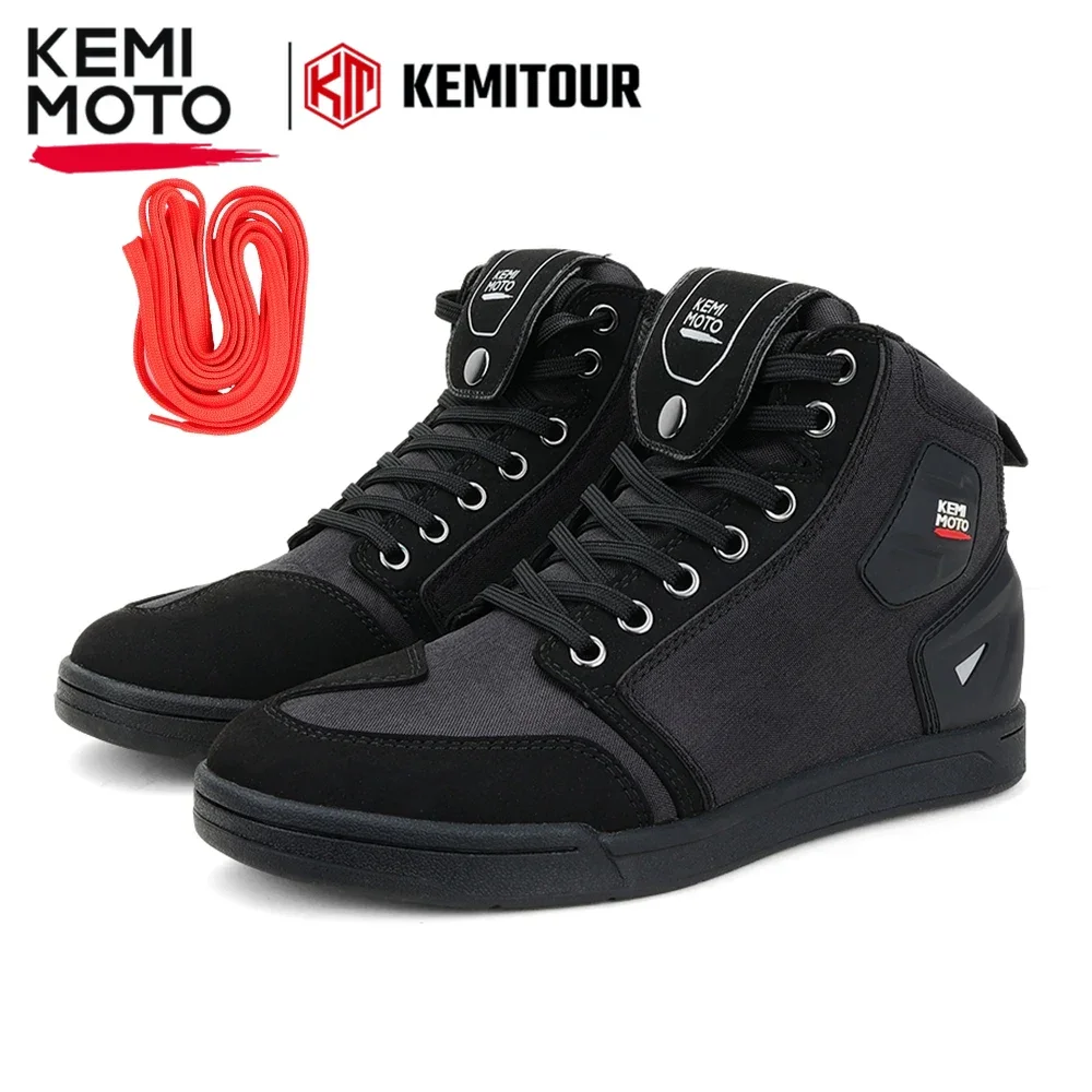 

KEMIMOTO Motorcycle Riding Short Boots Men Daily commuting Shoes Sneakers Anti-slip Protection Breathable Casual rides Gear