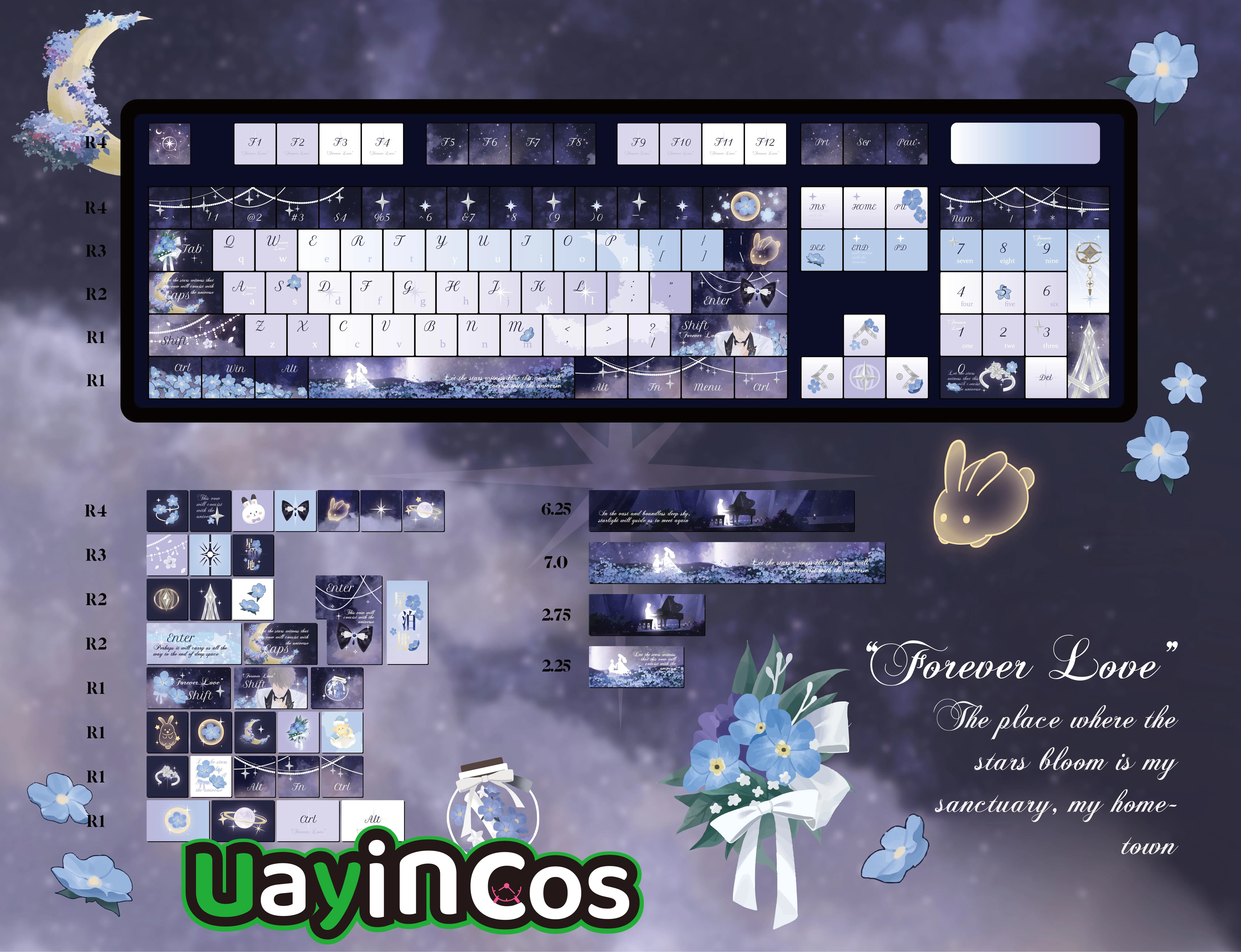 

In Stock keyboard Keycap Love and Deepspace Xavier Mechanical keycap keyboar Doll Accessories Anime Game Toy Kids Gifts Cosplay