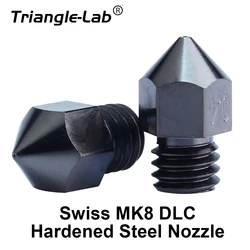 Trianglelab-endurecido aço bocal para impressoras 3D, bloco de calor, Ender3, M6 rosca, suíço MK8 DLC, J-cabeça, cr10