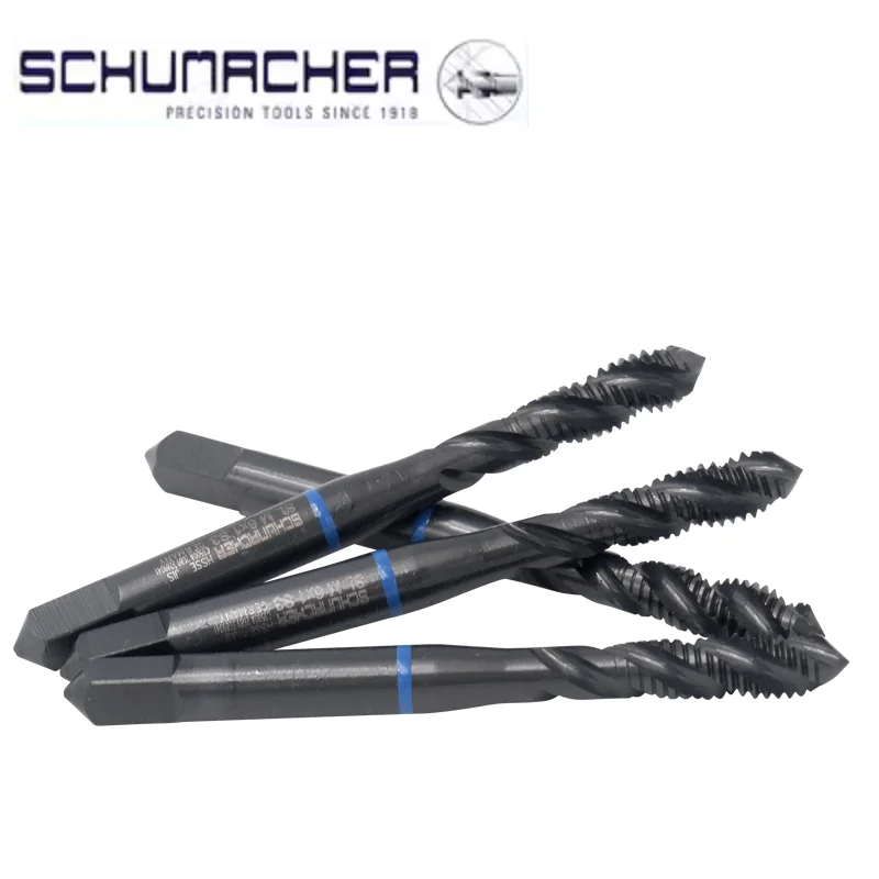 German Original SCHUMACHER JIS Standard Spiral Pointed Tap Fluted M2 M3 M4 M5 M6 M8 M10 M12 M14 Thread Taps For Stainless Steel