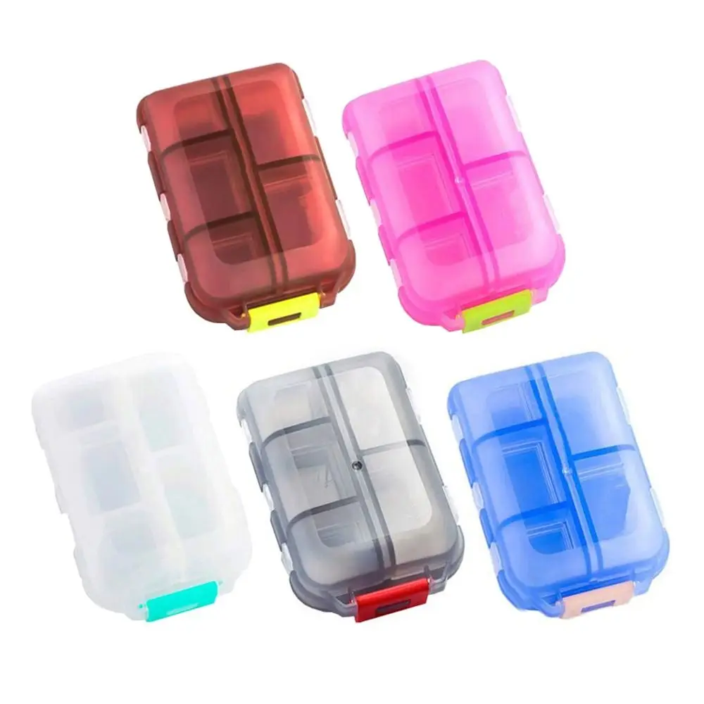 Portable 7 Days Weekly Pill Case Double Layer 10 Grid Medicine Box Storage Box Hairpin