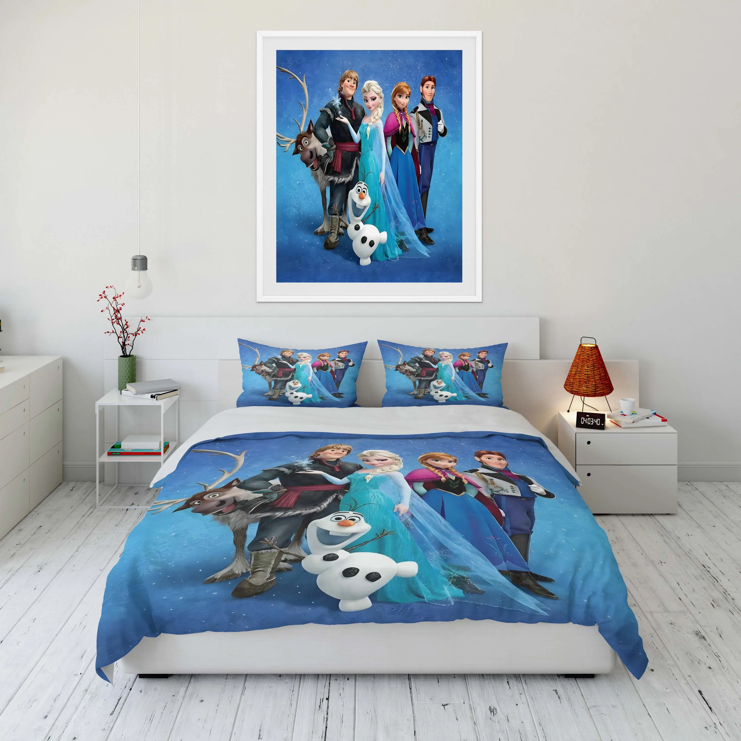 

10 Sizes Disney Frozen Elsa Printed Bedding Set Cartoon Microfiber Bed Set Pillowcase Adult Bed Cover Bedroom Bed Set Duvet Gift