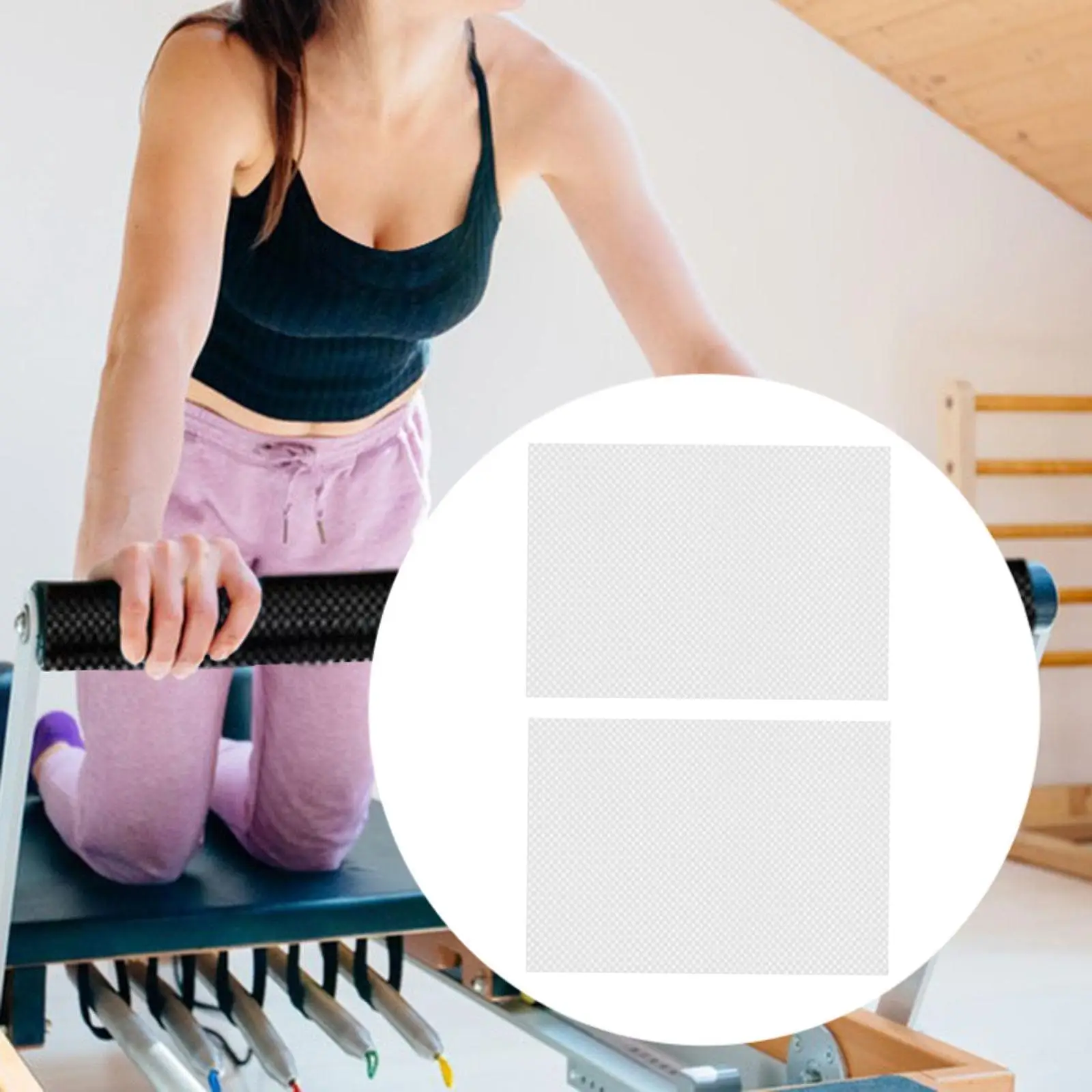 

1 пара нескользящих ковриков для пилатеса, противоскользящий, легкий для женщин и мужчин, коврик для захвата для тренировок, фитнеса, бодибилдинга, дома, тренажерного зала в помещении