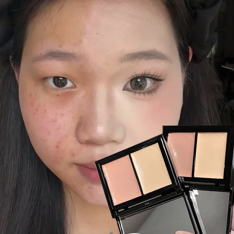 Two-color Moisturizing Concealer Makeup Palette Covers Eyes Dark Circles Spots Pimples Black Lacrimal Groove Brighten Concealer