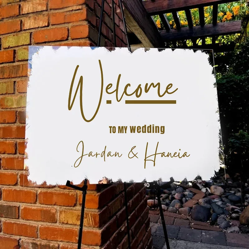 

Wedding Welcome Vinyl Stickers Welcome to My Wedding Custom Name Wall Stickers Party Mural Home Decor Art Mariage Party Decal