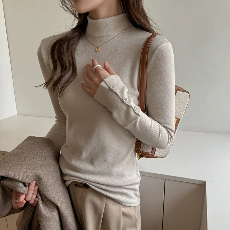 

2026 Best Seller! Women's Cashmere-Like Mock Neck Long-Sleeve Top | Elegant Versatile Layering Shirt for Fall & Winter