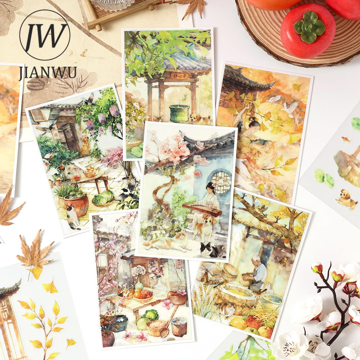 

Набор наклеек JIANWU «Времена цветения»: винтажный цветочный сад, ландшафтный пейзаж, коллаж из материалов PET, креативные DIY-наклейки для дневника и канцелярских принадлежностей