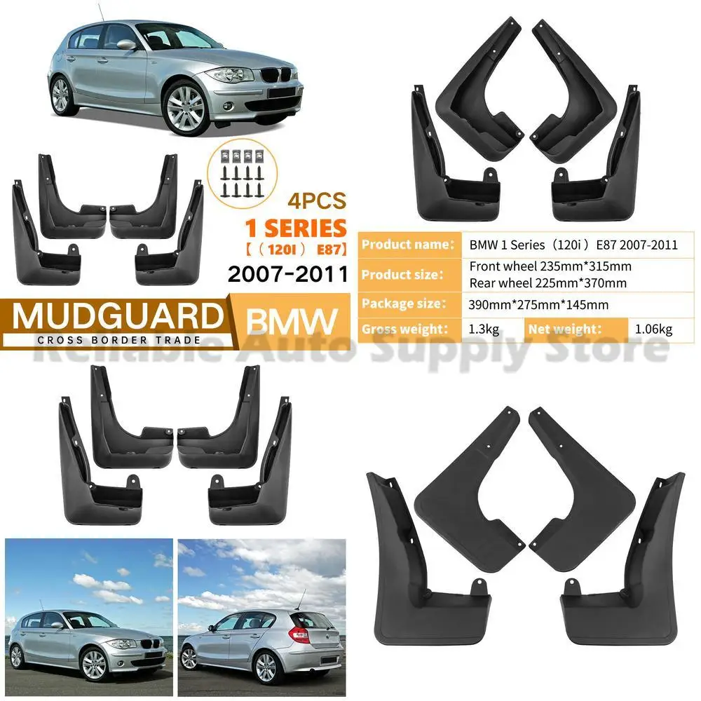 

For BMW 1 Series 2007-2011 Front and Rear Mudguard Trim Auto Accessories Top Selling High Quality Durable