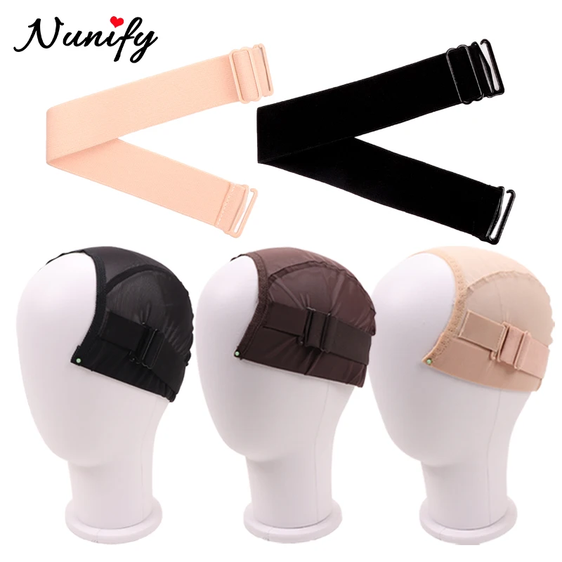 2Pcs Adjustable Elastic Band For Wigs Cap Making 3Cm Width Wig Adjustable Strap For Hair Caps Glueless Headband Wig Making Sets